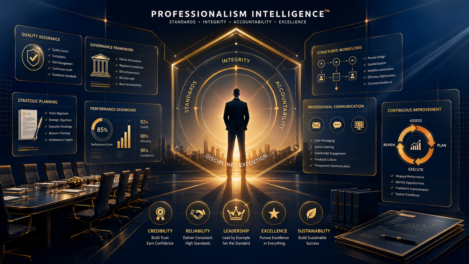 Professionalism Intelligence™ — the capacity to lead with consistent integrity, self-disciplin