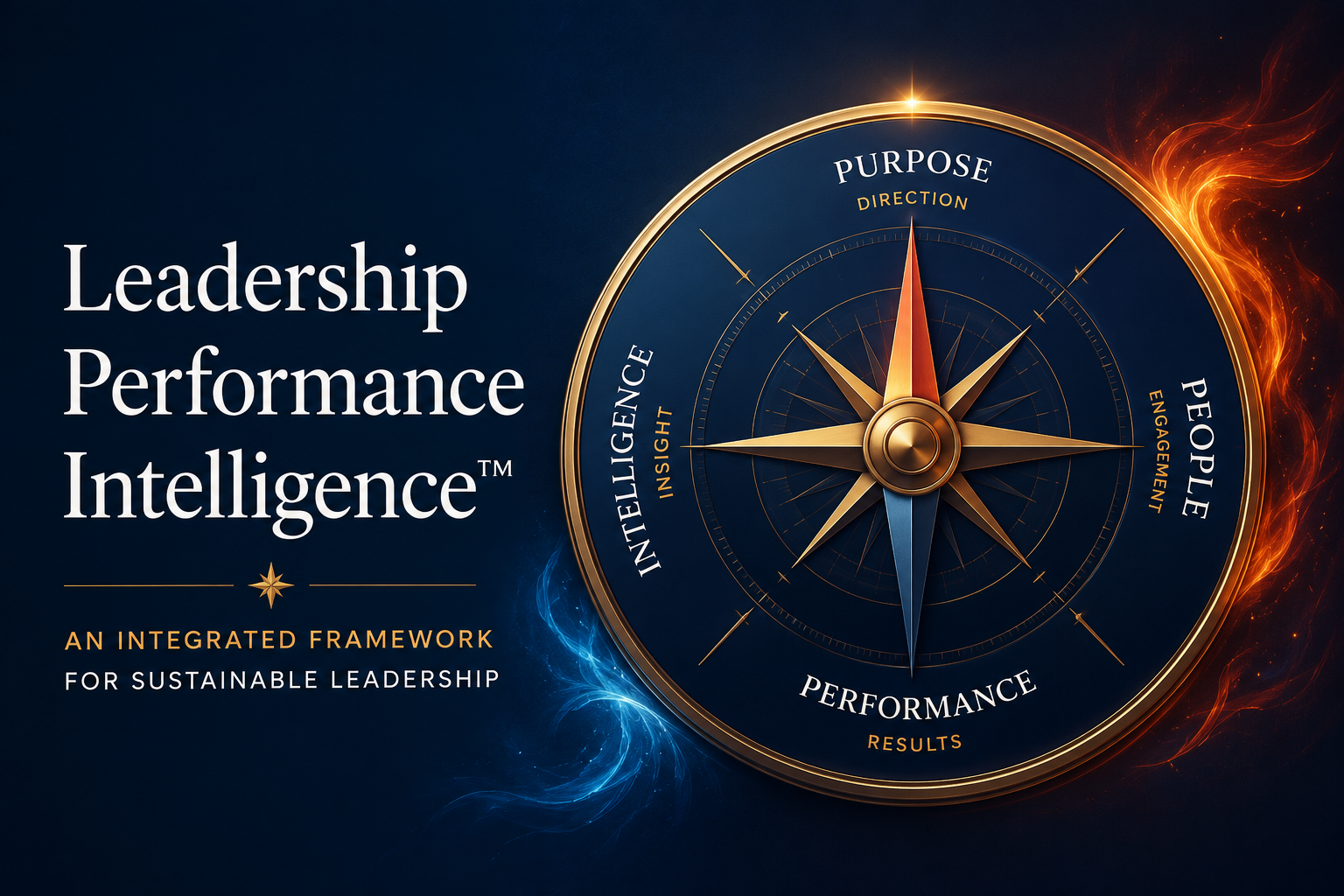Leadership Intelligence Compass overview diagram showing interconnected leadership capability domains