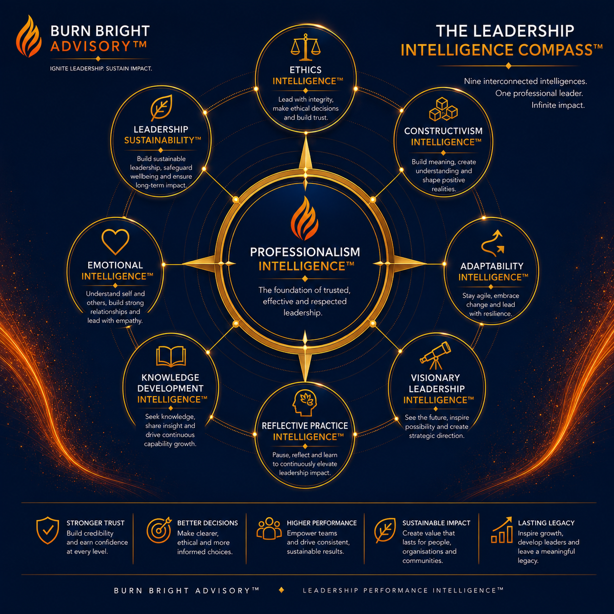 Leader moving from professional competence to professional excellence